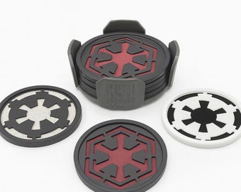4[PACK] Dark Side Coasters + Imperial Holder - Sith Empire & Imperial Options