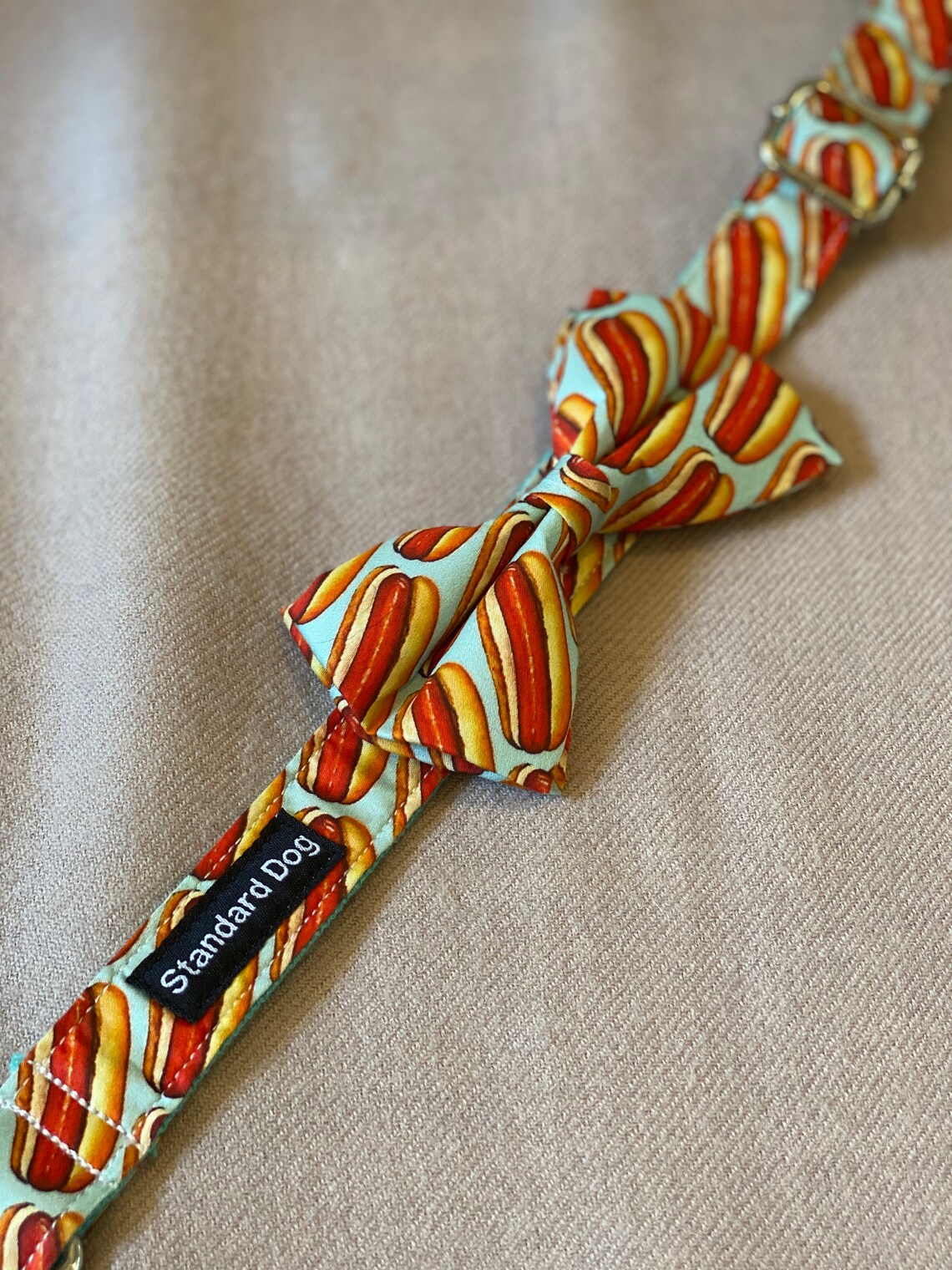 Standard Dog Hot Dog Collar Dog Collar With Hot Dog Design Etsy