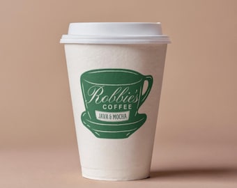 Custom Baby Shower Coffee Cups, Full Wrap Print, Stripe Printed any color, Ralph  Theme