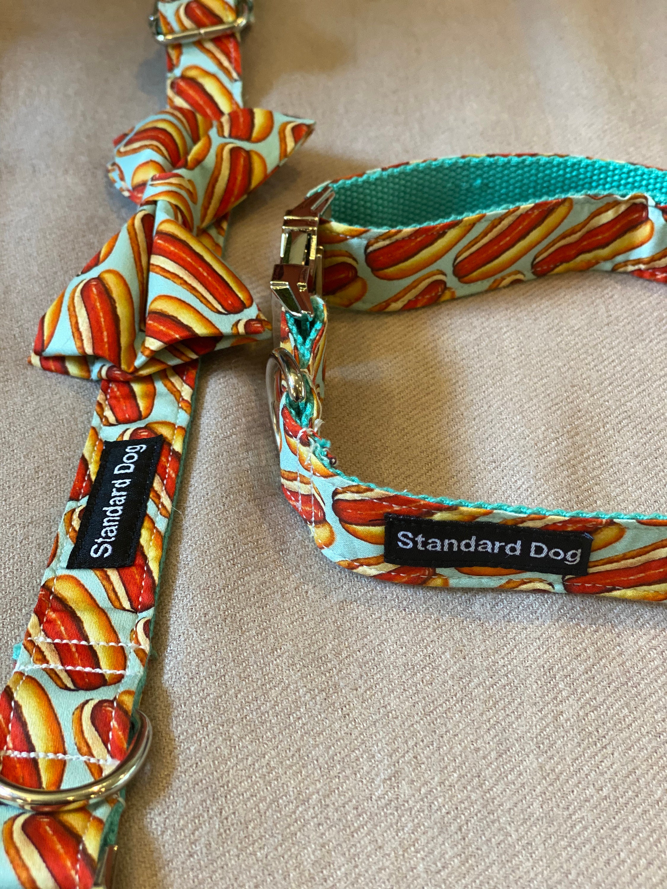 Standard Dog Hot Dog Collar Dog Collar With Hot Dog Design Etsy