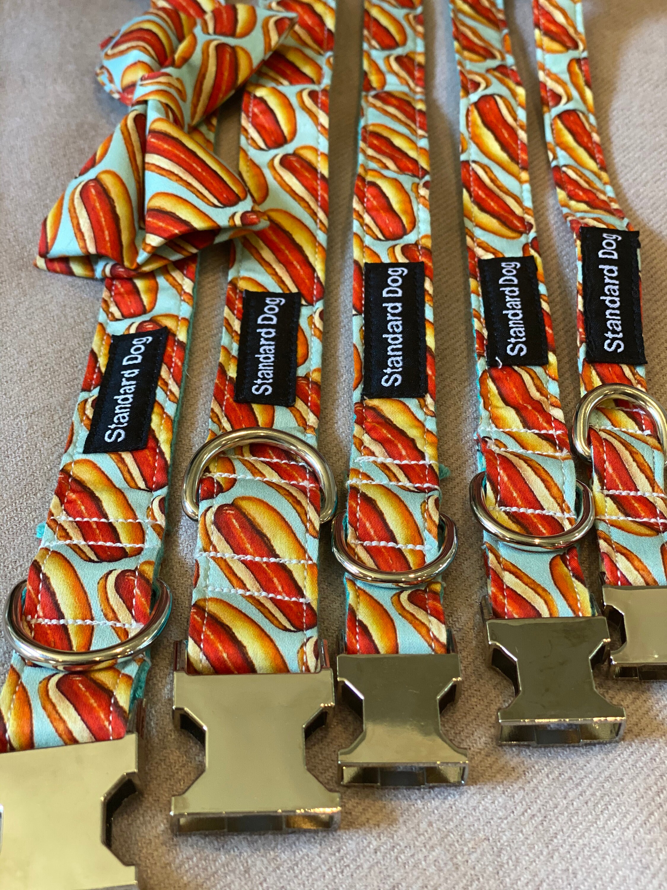 Standard Dog Hot Dog Collar Dog Collar With Hot Dog Design Etsy