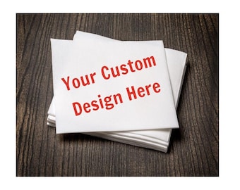 Custom Printed Cocktail Napkins: Personalized Party Decor, Full Color