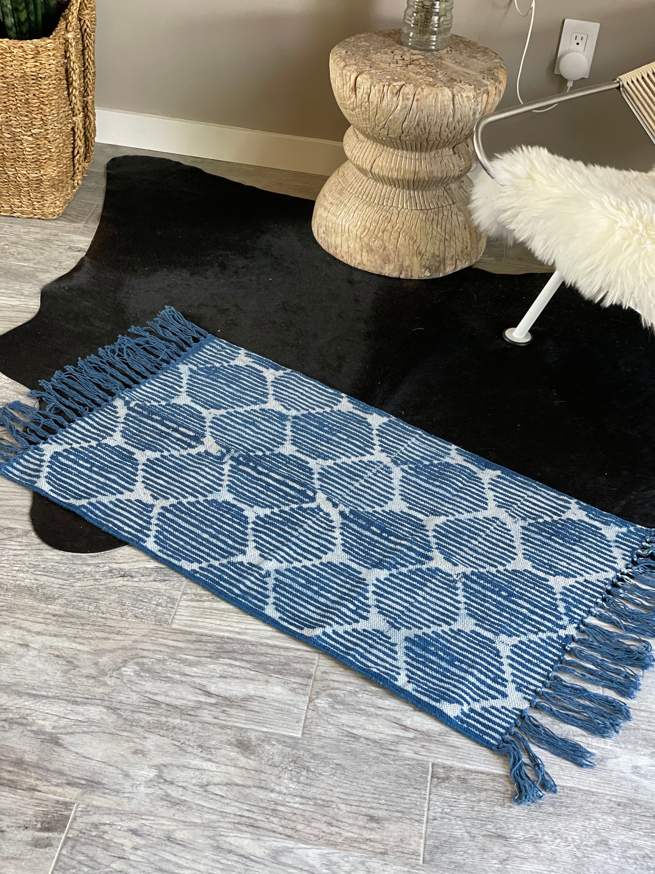 Block Printed small area rug hand done 3x2 Indian printed Etsy