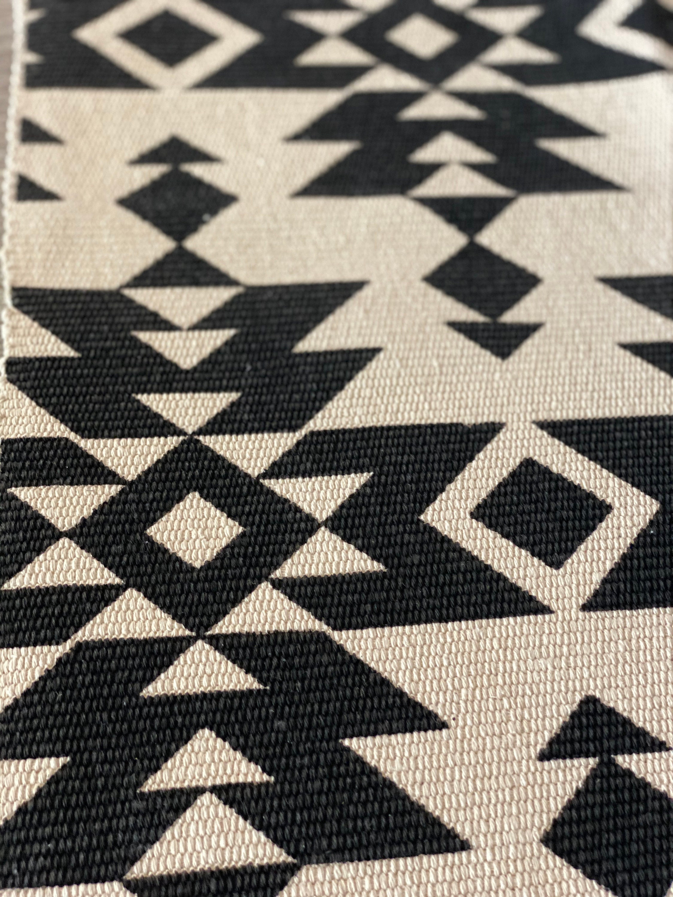Black and Cream Boho Rug Small Area Rug Tribal Style Rug Etsy