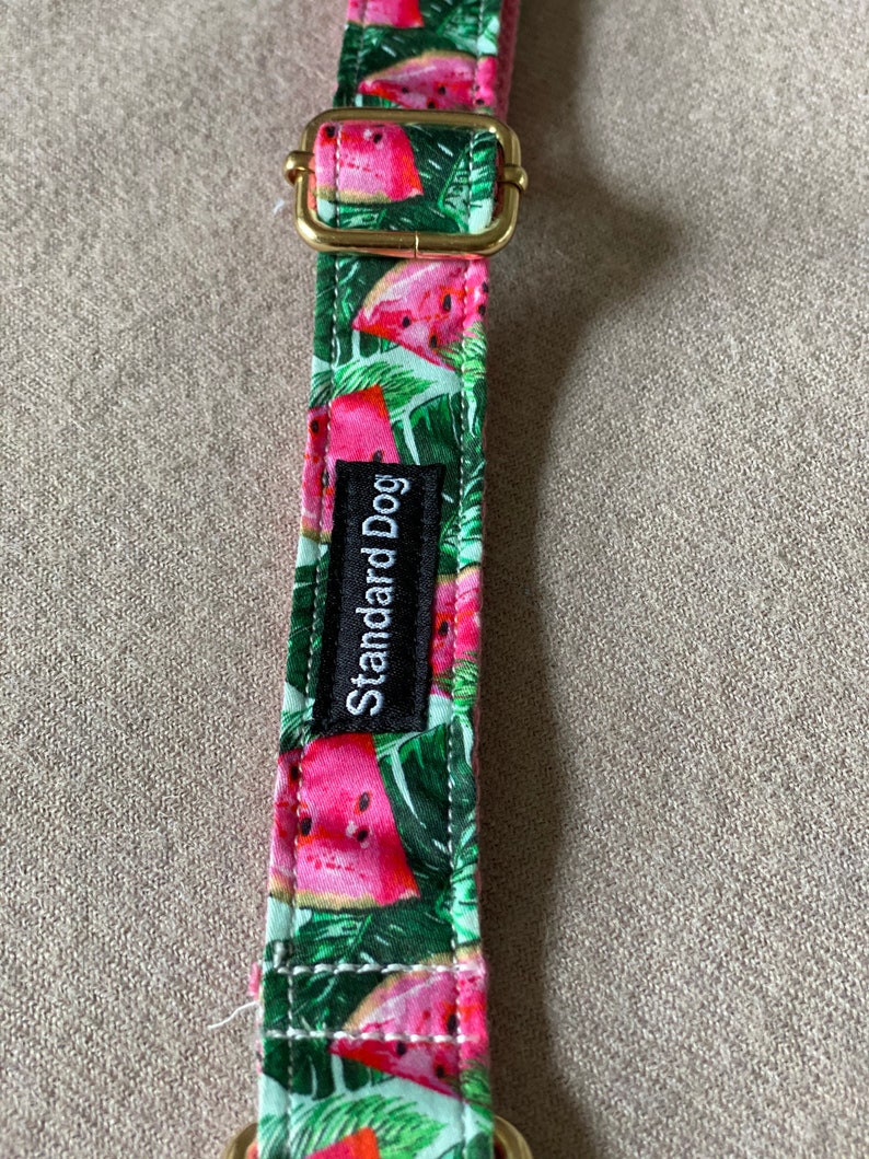 large dog collar dog collar with bow green dog collar Watermelon leaf dog collar small dog collar Pink Dog collar Standard Dog Collar