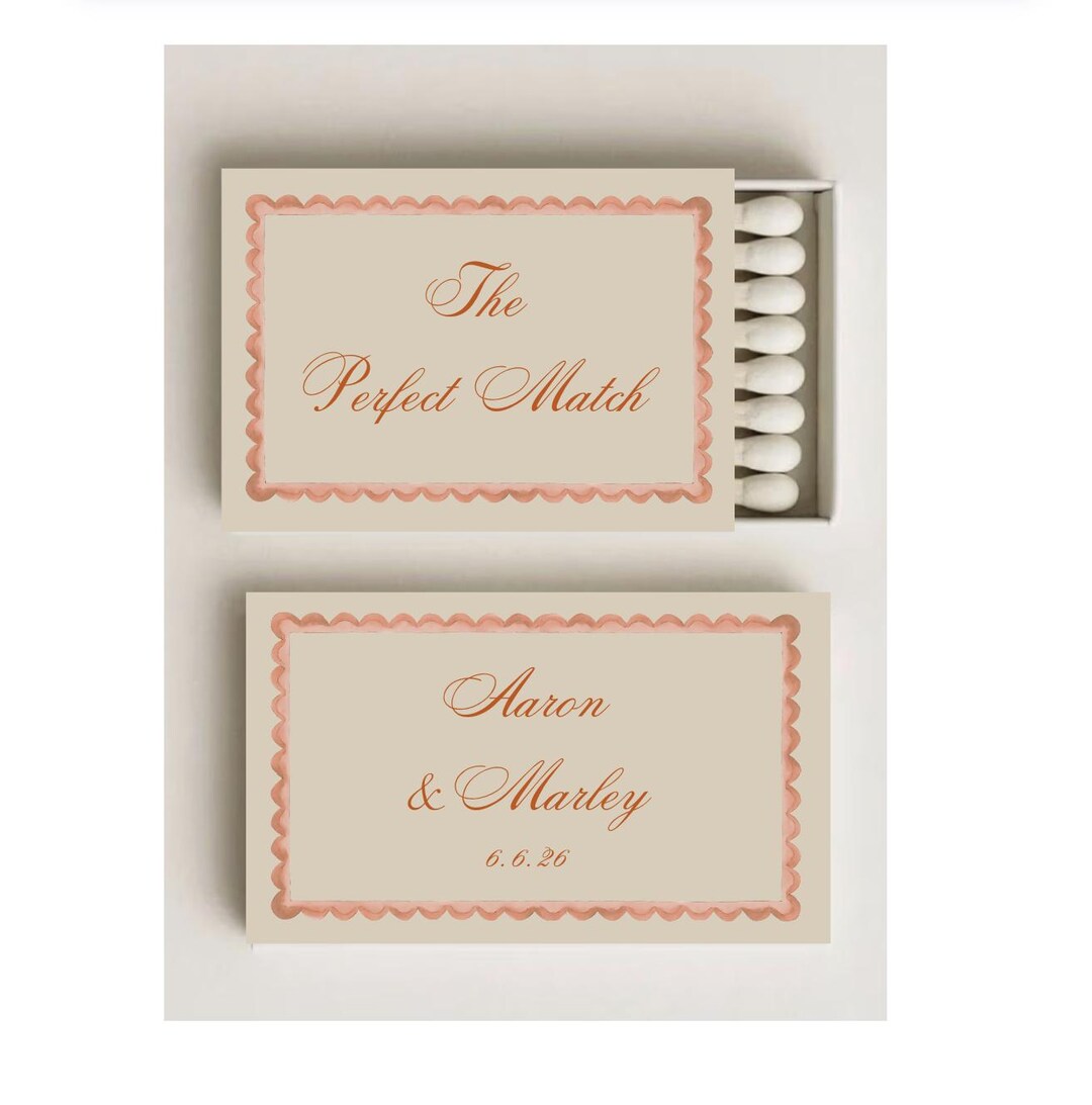 Custom Wedding Matchboxes: Personalized Favors, Any Color Combo - Etsy