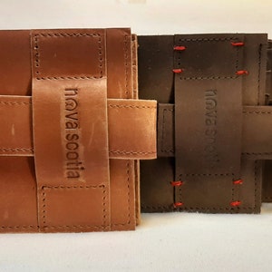 Portefeuille/Portefeuille fin en cuir de vache rustique