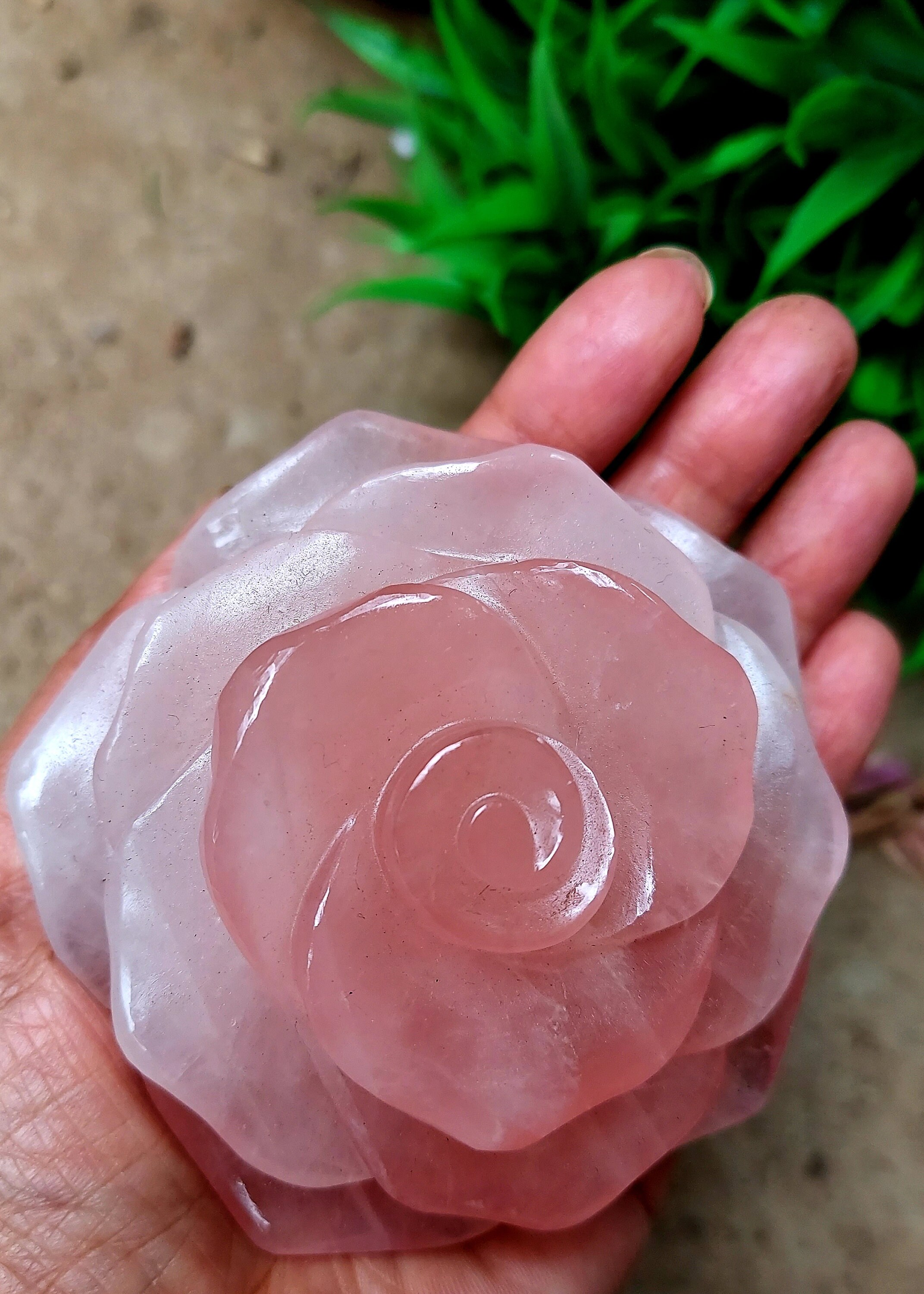 Natural Rose Quartz crystal handmade Flower for Mother's Etsy