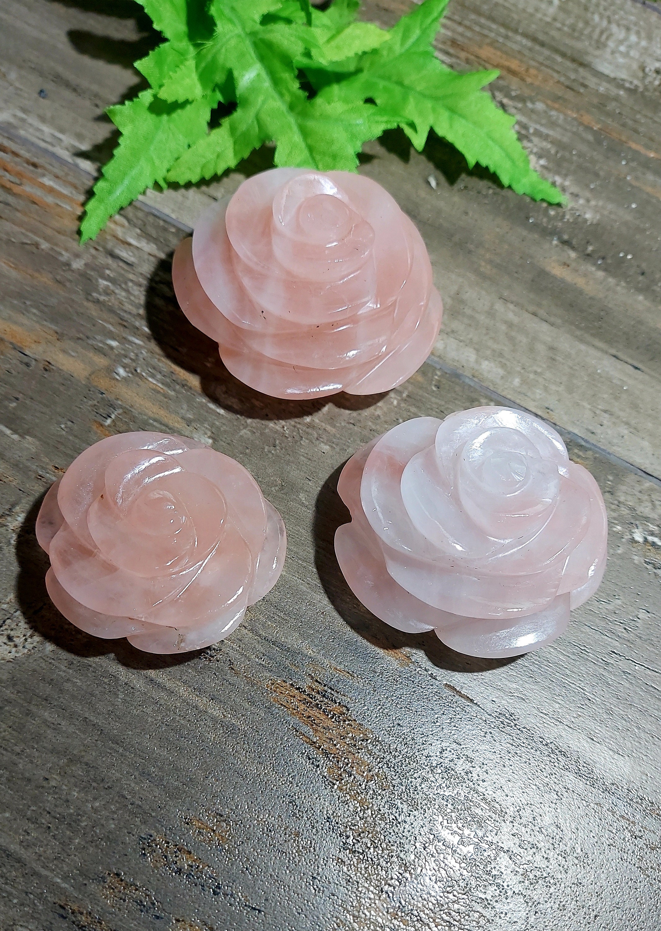 Natural Rose Quartz crystal handmade Flower for Mother's Etsy