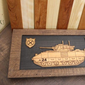 M2A2 Bradley Fighting Vehicle Laser Cut, CNC, Customizable,  Military Service Gift, Plaque Military/Work Service Gift