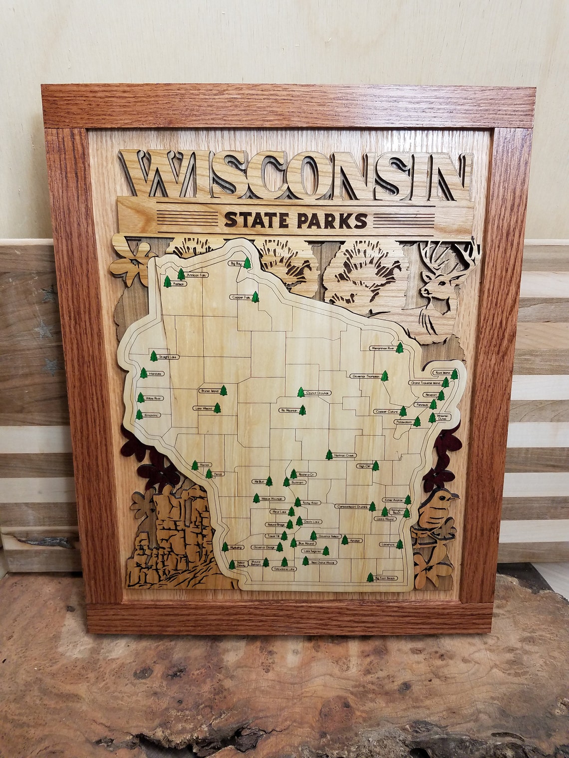 Wisconsin Explorer Pack Wisconsin State Park Explorer Map - Etsy