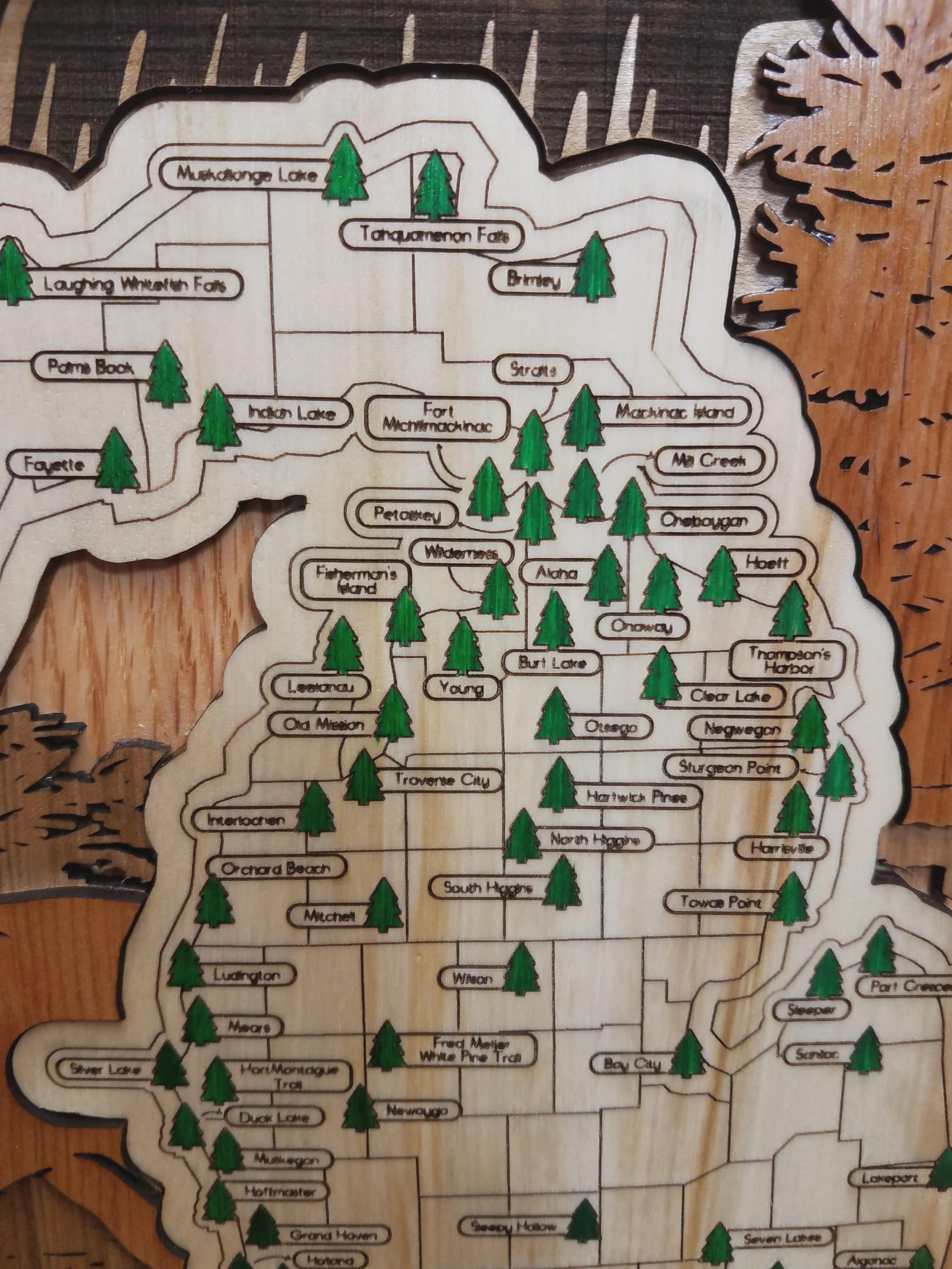 Michigan Explorer Michigan State Park Explorer Map - Etsy