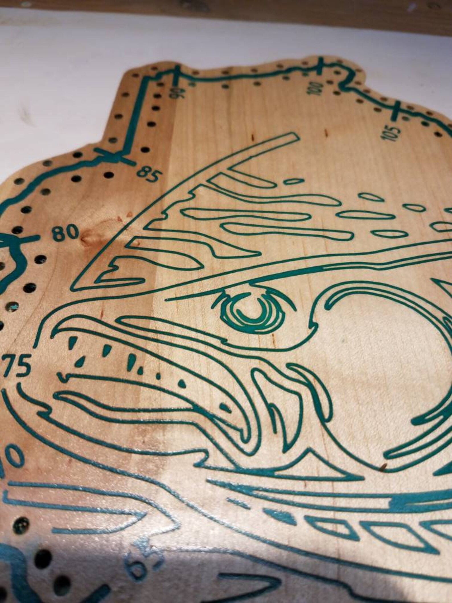 Wisconsin Walleye Themed Cribbage Boardmade to Order Etsy