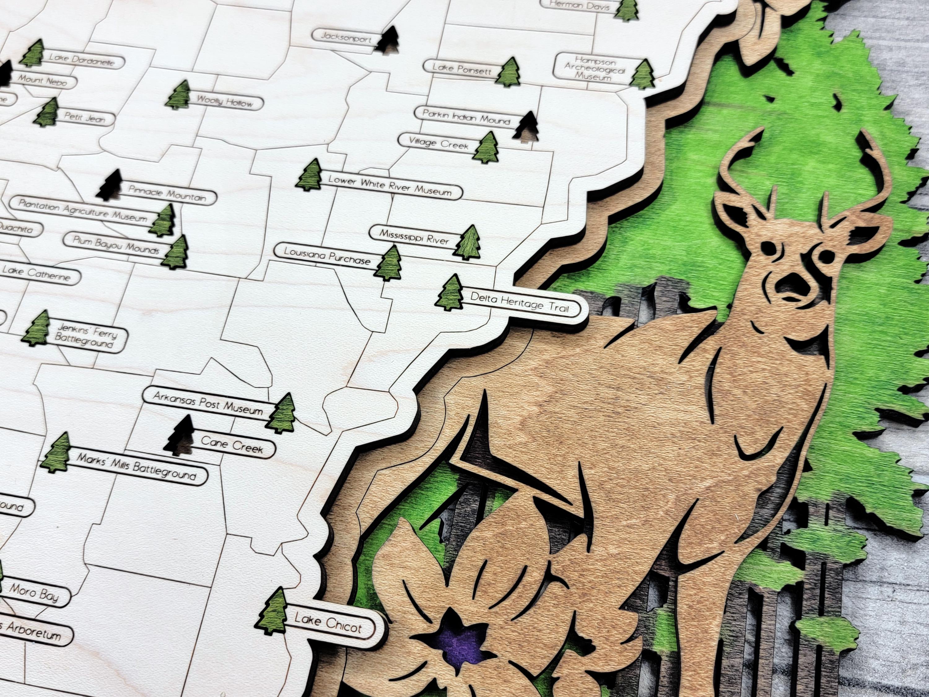 Arkansas State Park Explorer Map - Etsy