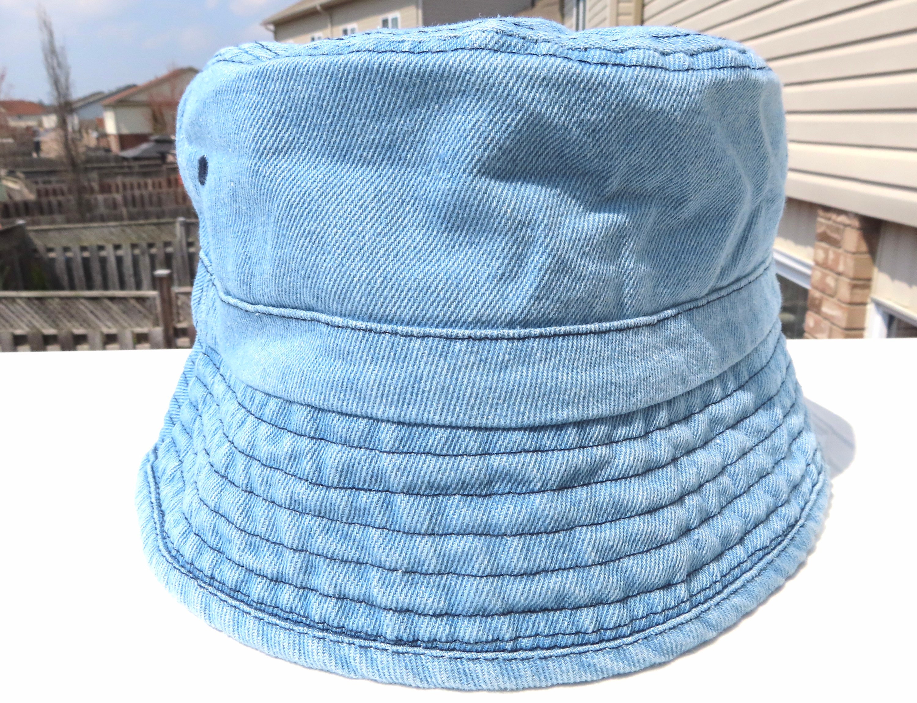 Plain Denim Jean Bucket Hat Stylish Wide Brim Unisex Bucket Etsy