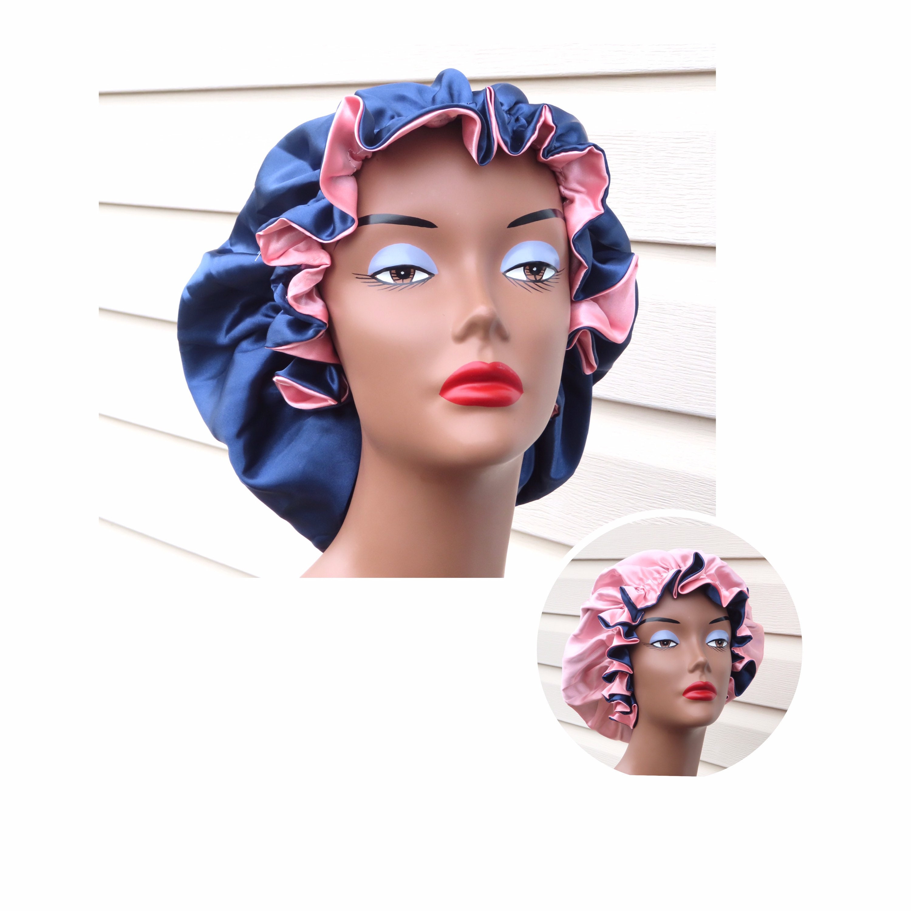 Customize Satin Hair Rhinestone Bonnet Wholesale Bling Custom Designer  Bonnets For Wig