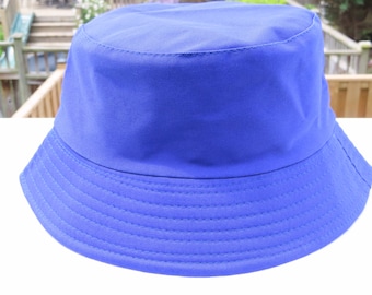 Cotton Bucket Hat, Unisex Wide Brim, Outdoor Sun Hat
