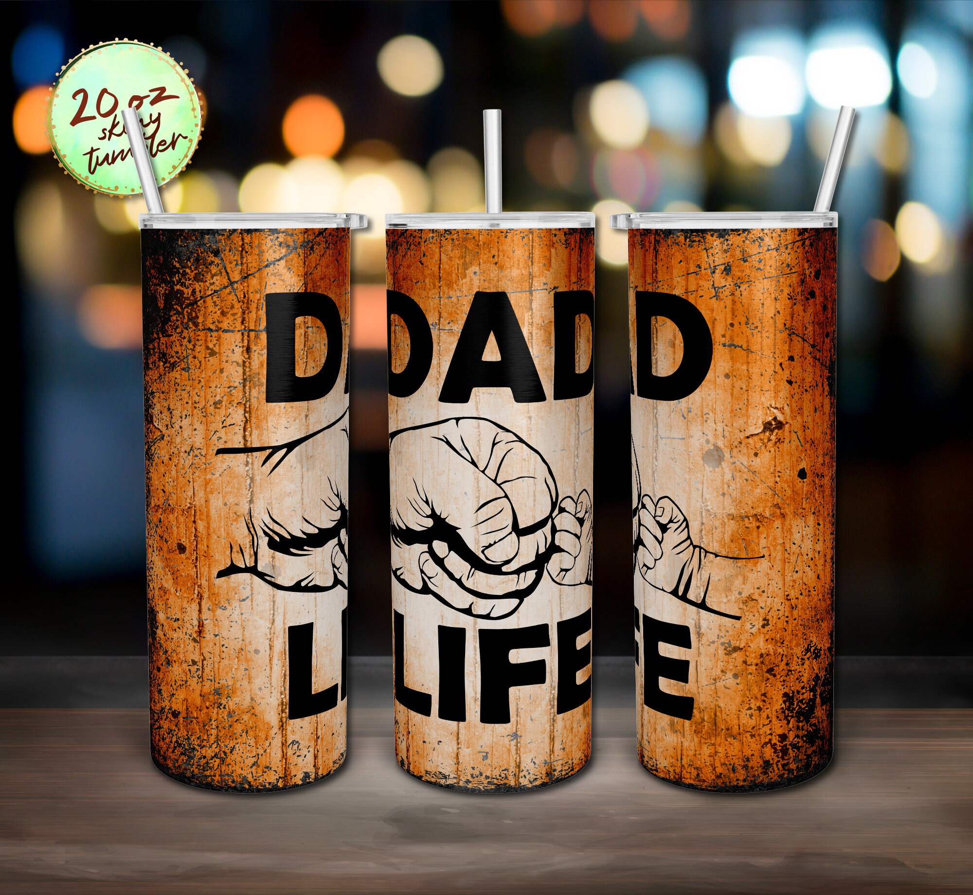 Father's Day 20oz Skinny Tumbler for Men Graphic by HPN Magic Tumbler ·  Creative Fabrica