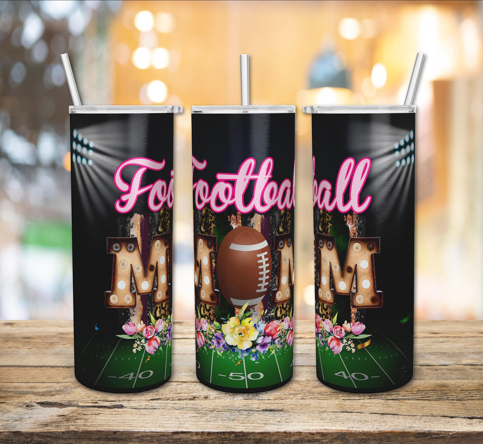 Football Mom Tumbler Sublimation 20 Oz Skinny Tumbler Etsy