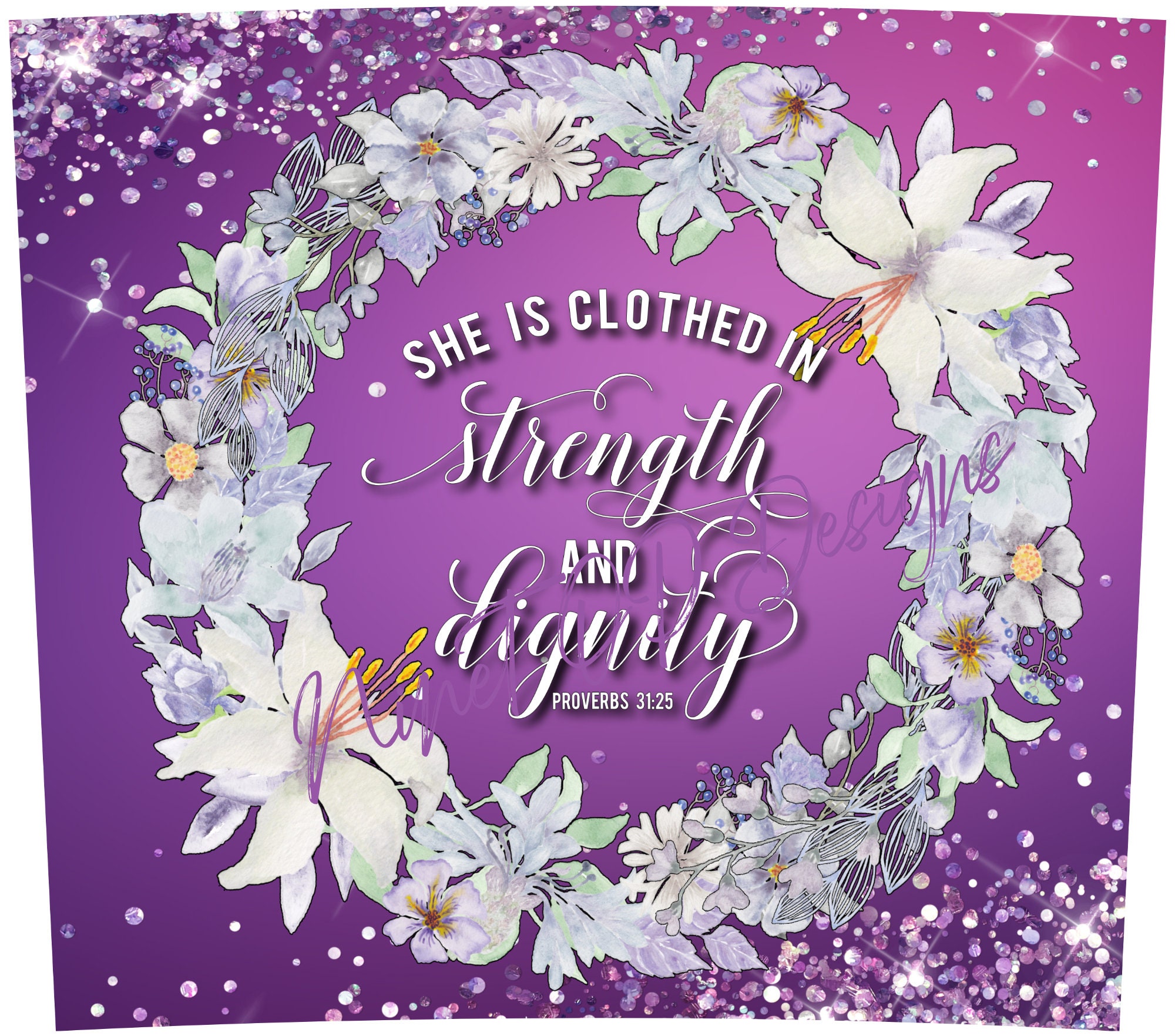 She is Clothed in Strength and Dignity Sublimation Design Etsy