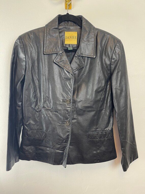 Black DANIER Leather Jacket - image 1
