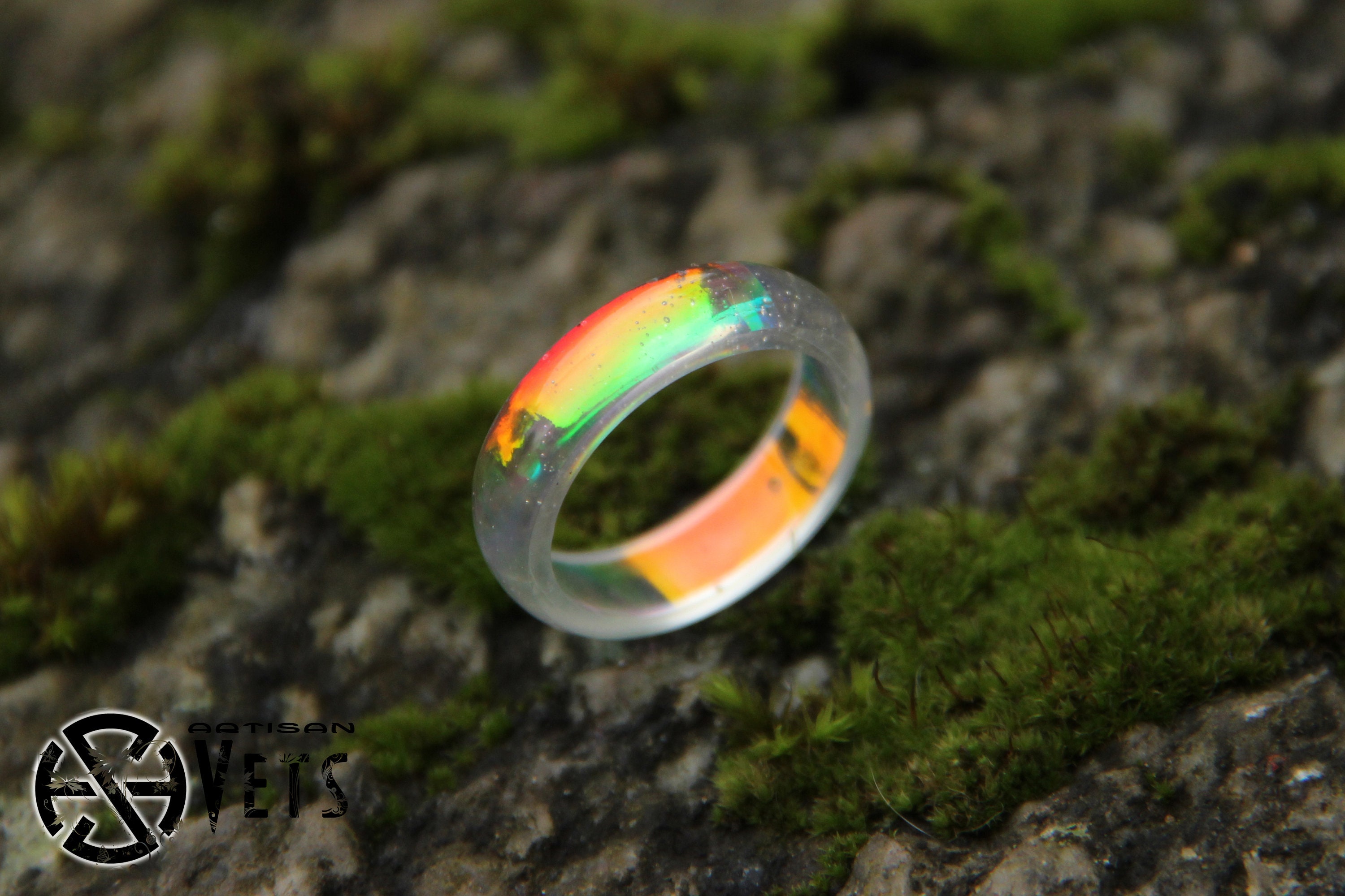 Rainbow ring Etsy