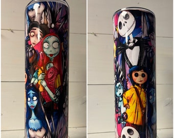 Tim Burton Inspired Characters 20oz Skinny Tumbler