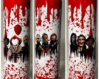 Vaso delgado de 20 oz de la película de terror Friends
