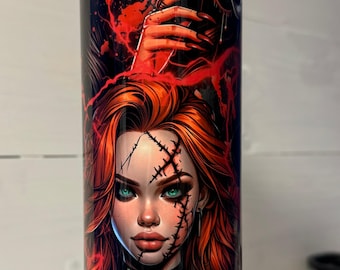 Girls Horror Movie Characters 20oz Skinny Tumbler