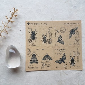 Dark Insects / Stickers / Kraft Paper