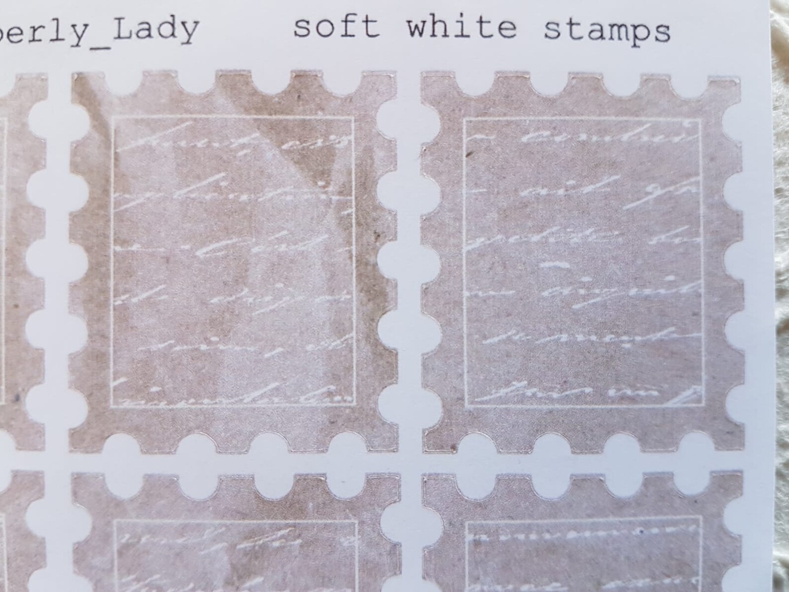Soft White Stamps Briefmarken Sticker Journal Sticker - Etsy 日本