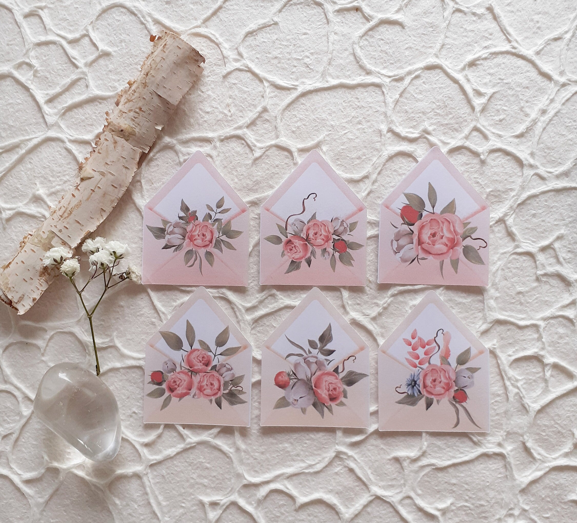 Sealed With Flowers Envelope Stickers Journal Stickers Etsy