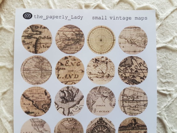 Vintage Stickers - Vintage Maps
