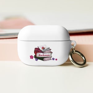 AirPods Pro case Personalised, Personalized AirPods Pro case, Bookish AirPods Case, Book Lover Airpods Pro Case
