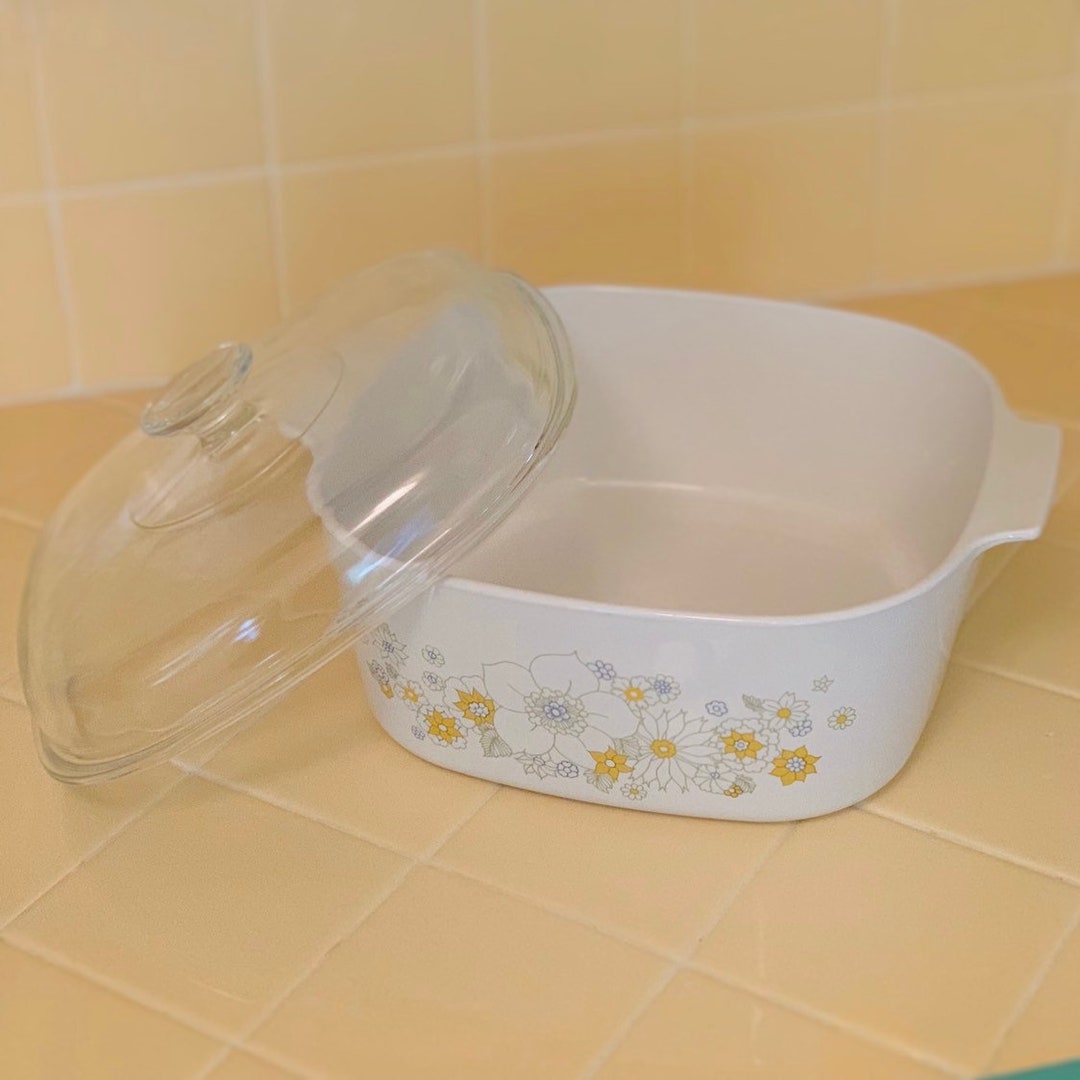 Corningware Floral Bouquet Pattern Casserole Dish 5 Quarts Etsy France