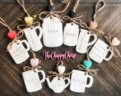 Handmade Rae Dunn Inspired Mini Clay Ornaments