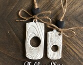 Handmade Rae Dunn Inspired Mini Clay Birdhouse Ornaments