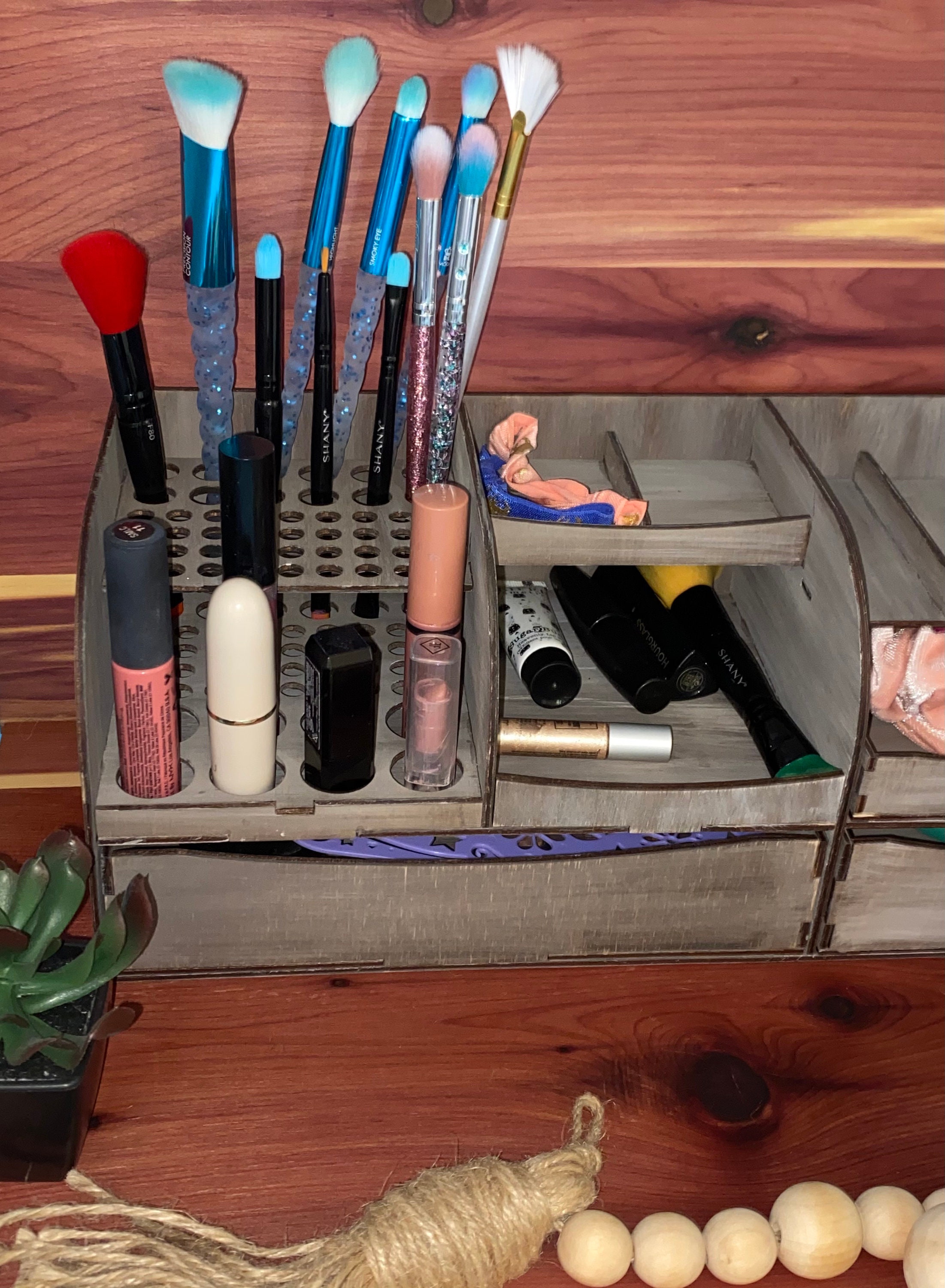 Vanity Organizer With Drawers for Makeup and Makeup Brushes Etsy