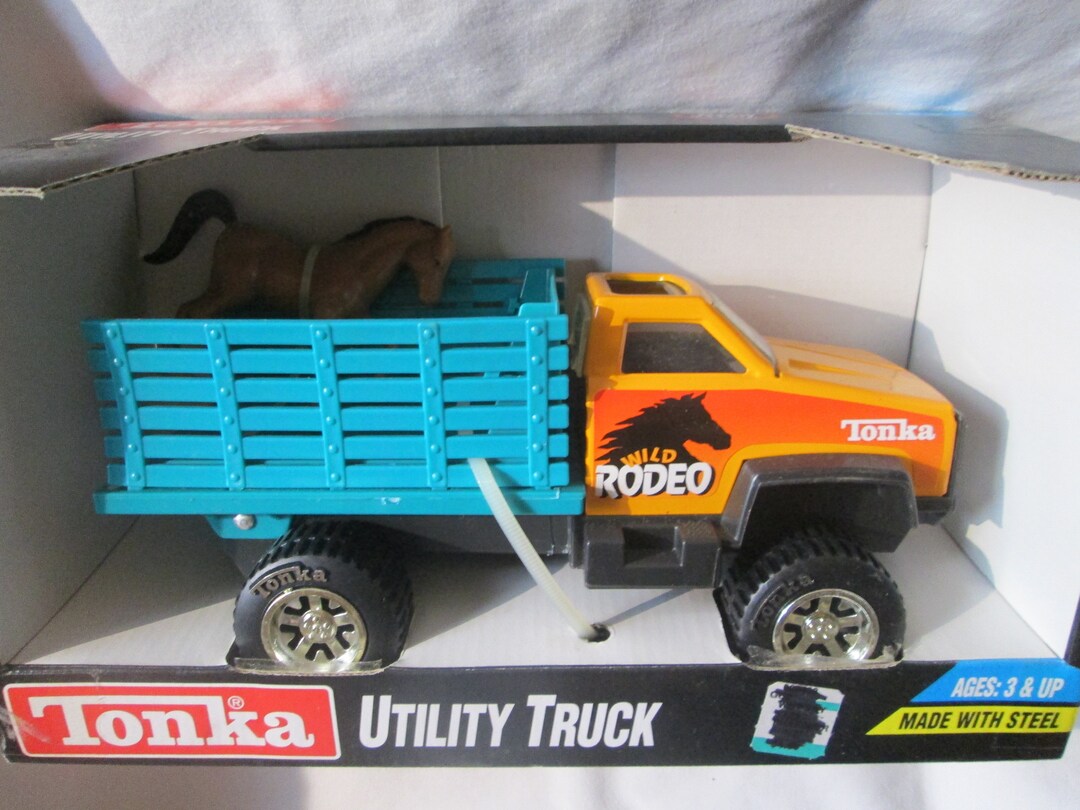 1992 Tonka Steel Truck Wild Rodeo IN Box With Horse Etsy