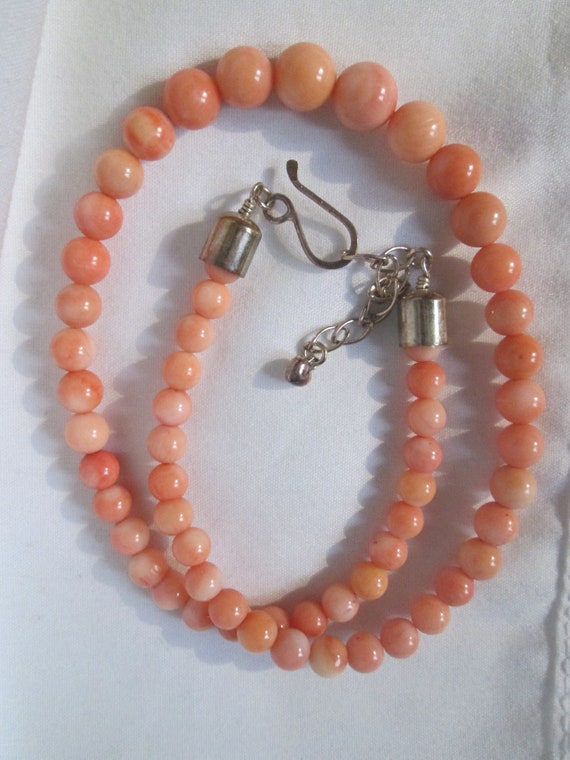 Jay King DTR Pink Salmon Coral Sterling Necklace