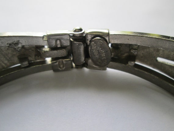 Elizabeth Morrey Silver Tone Clamper Bracelet - image 3