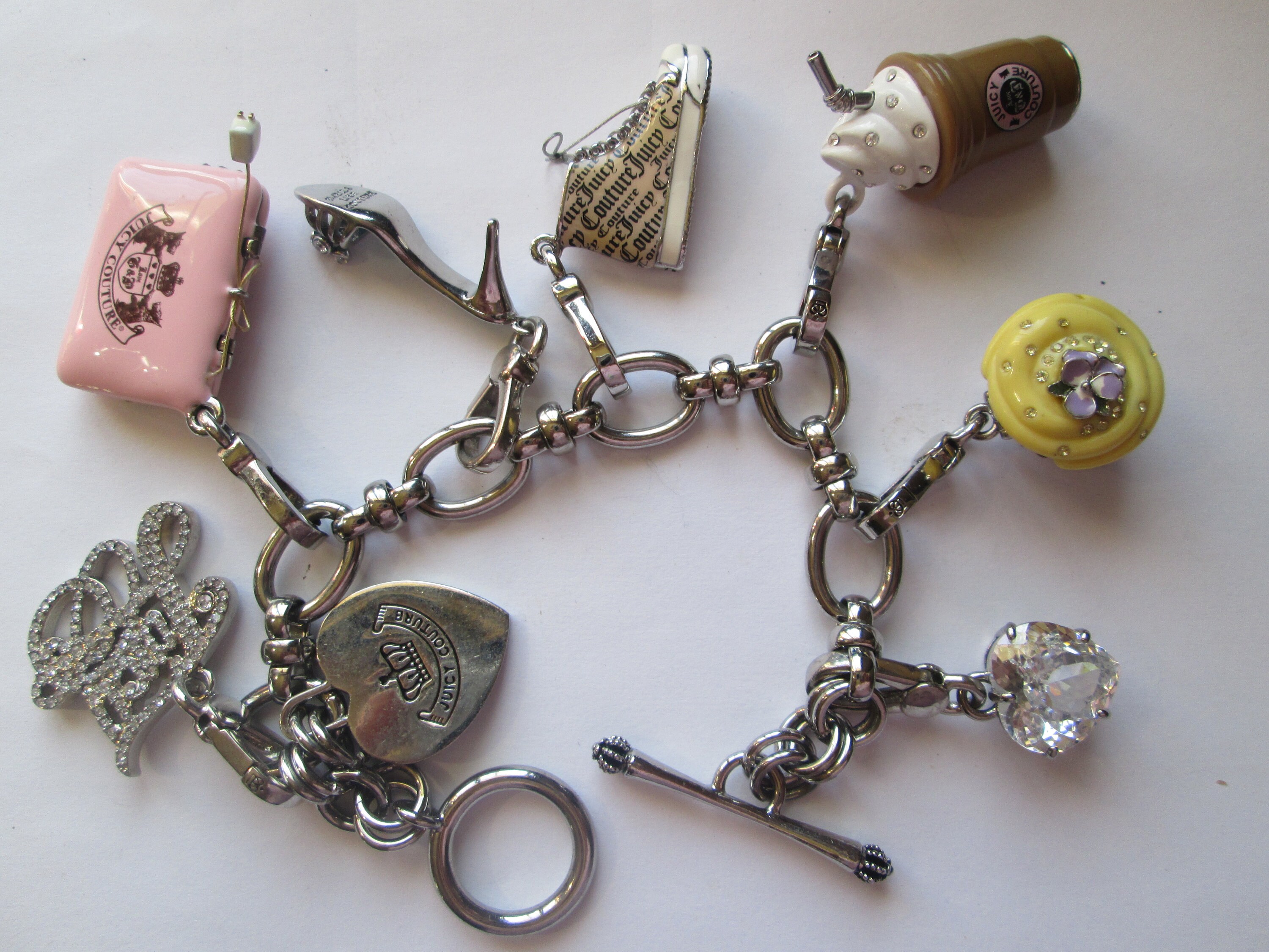 Vintage Juicy Couture 7 Charm Bracelet Etsy