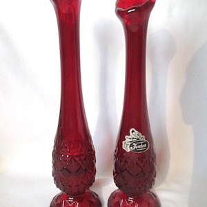 Red Fenton Glass - Etsy
