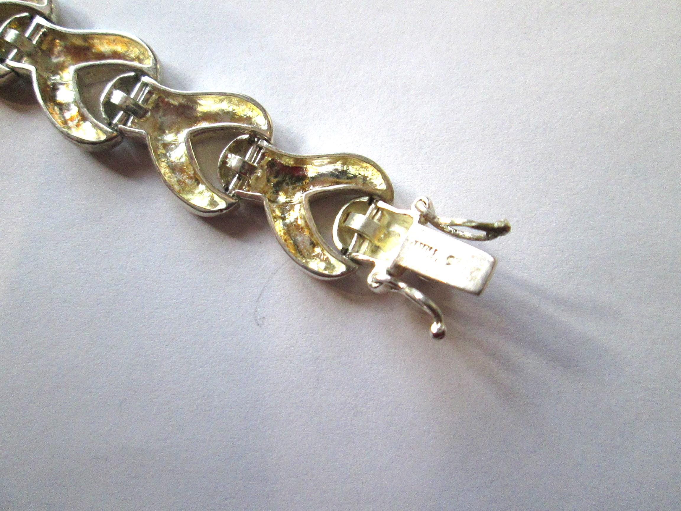 Fas 925 FAS 925 Sterling Polished Brushed Link Bracelet - Etsy