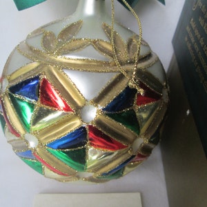 Waterford Cross Cut Ball Glass Heirloom Ornament In Box With Papers