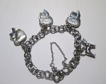 Wells Sterling Charm Bracelet Boy Girl