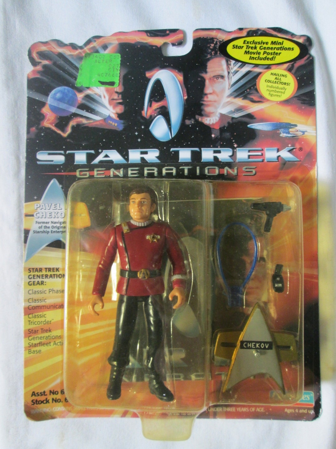 1994 Star Trek Generations Playmates Figure in Package LOT
