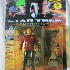 1994 Star Trek Generations Playmates Figure In Package LOT OF 3