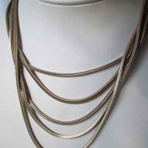 1970s YSL Yves Saint Laurent Layering Gold Plated Necklace