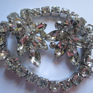 Eisenberg Ice Clear Rhinestone Bracelet Clip Earrings